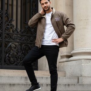 Brown Zip-Up Jacket port authority size XL. Brown.  SKU 2912